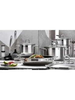 7tlg. Edelstahl-Kochgeschirr-Set 