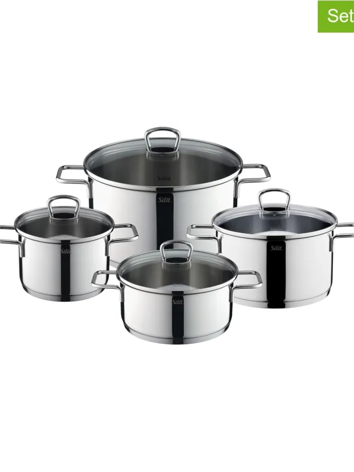 8tlg. Edelstahl-Kochgeschirr-Set "Alican"