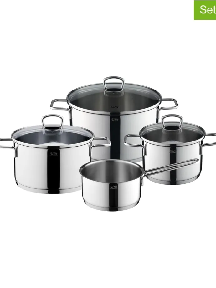 7tlg. Edelstahl-Kochgeschirr-Set "Alicante"