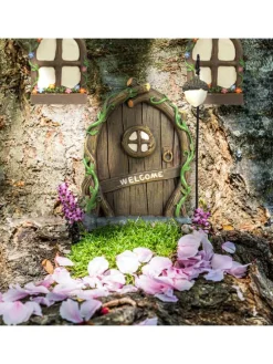 4-tlg. Feentür Set in Bunt