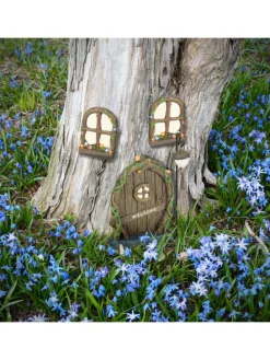 4-tlg. Feentür Set in Bunt