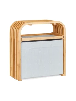 2tlg. Garderoben Set in Natur/ Grau