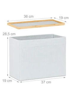 2tlg. Garderoben Set in Natur/ Grau