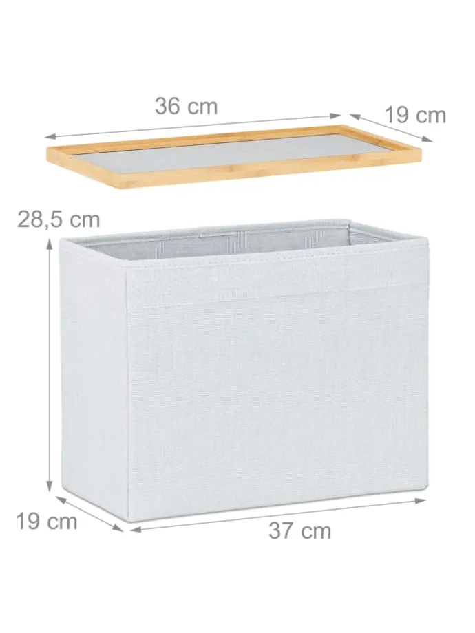 2tlg. Garderoben Set in Natur/ Grau