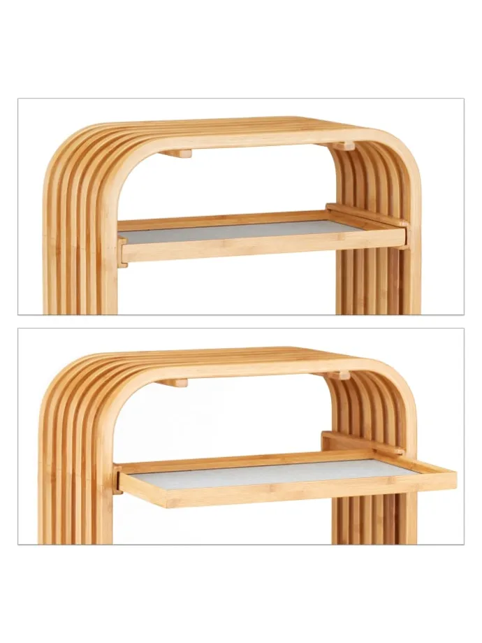 2tlg. Garderoben Set in Natur/ Grau