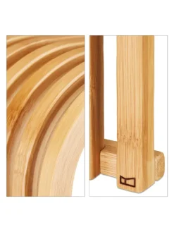 2tlg. Garderoben Set in Natur/ Grau