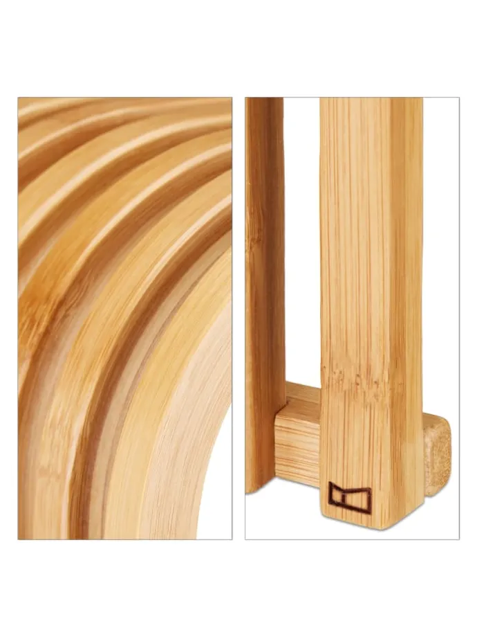 2tlg. Garderoben Set in Natur/ Grau