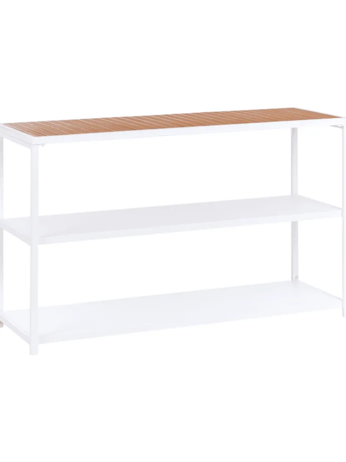 6-tlg Gartenküche AVETRANA in Weiß/Braun