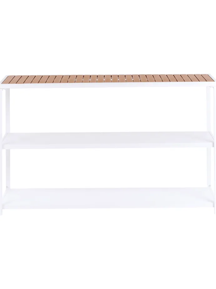 6-tlg Gartenküche AVETRANA in Weiß/Braun