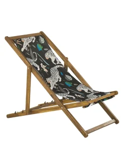 4-tlg Gartenliege ANZIO in Schwarz/Blau/Grün