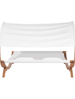 3-tlg Gartenliege TERAMO in Weiß/Braun