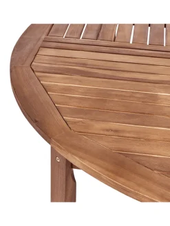 7-tlg Gartentisch Set AGELLO in Braun