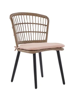 7-tlg Gartentisch Set ALIANO in Beige/Schwarz