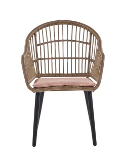 7-tlg Gartentisch Set ALIANO in Beige/Schwarz