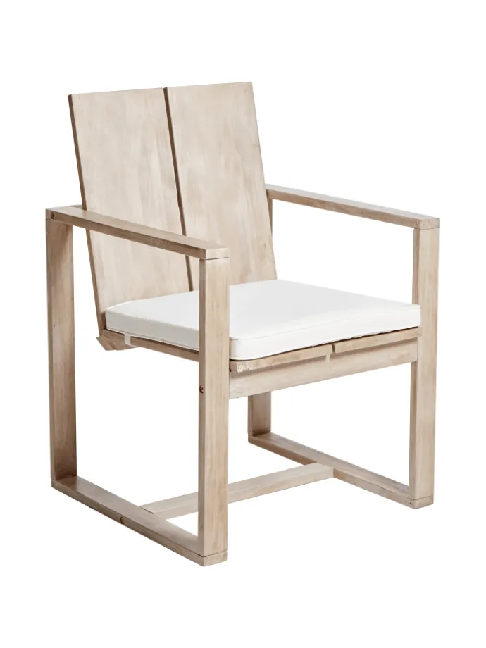 7-tlg Gartentisch Set AZZANELLO in Braun/Weiß