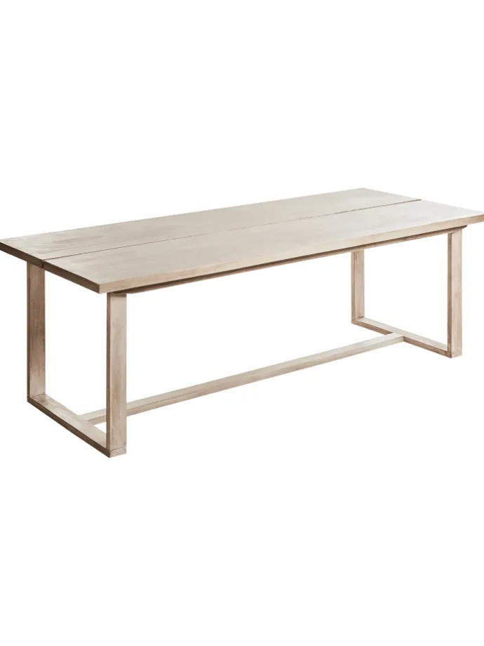 7-tlg Gartentisch Set AZZANELLO in Braun/Weiß