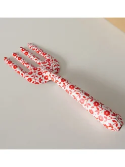 3tlg. Gartenwerkzeug in Rot - (H)28 cm