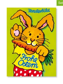 12tlg. Geschenk-Set "Fensterbild Möhrenhase" in Bunt