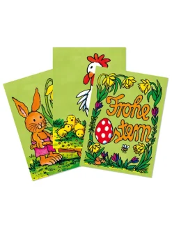 3tlg. Geschenk-Set "Ostern" in Grün/ Hellblau (Überraschungsprodukt)