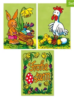 12tlg. Geschenk-Set "Wackelbild Frohe Ostern" in Bunt