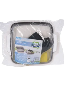 6tlg. Geschirrspül-Set in Weiß/ Grau