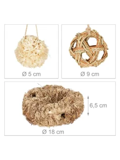 5-tlg. Hamsterzubehör Set in Natur