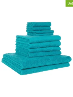 10tlg. Handtuch-Set in Türkis