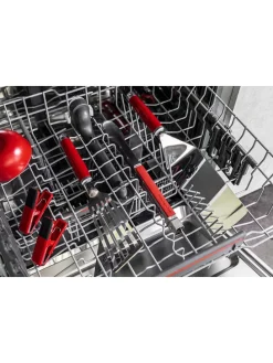 3tlg. Indoor-Grillset in Silber/ Rot