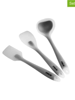 3tlg. Küchenhelfer-Set in Grau