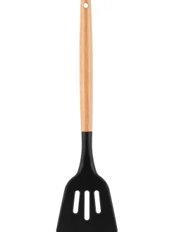 7tlg. Küchenhelfer-Set in Schwarz/ Hellbraun