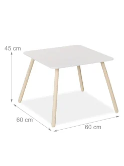 3-tlg. Kindersitzgruppe in Weiß/ Natur