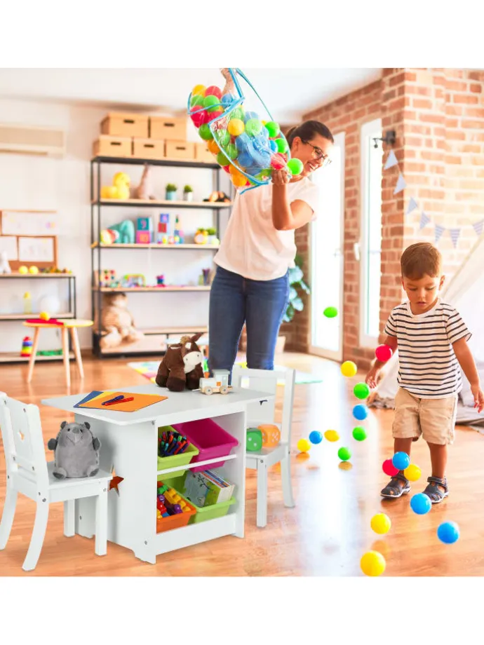3-tlg. Kindersitzgruppe in Weiß