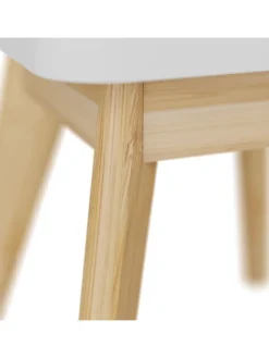 5-tlg. Kindersitzgruppe in Weiß/ Natur