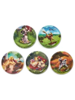 5tlg. Kletties-Set "Hundewelpen" in Bunt