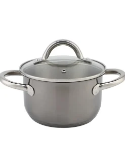 8tlg. Kochtopf-Set in Schwarz