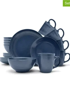 16tlg. Kombiservice in Dunkelblau
