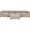 2-tlg Lounge Set AREZZO in Beige/Schwarz