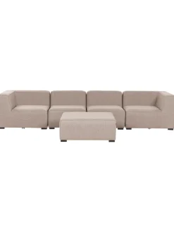 2-tlg Lounge Set AREZZO in Beige/Schwarz