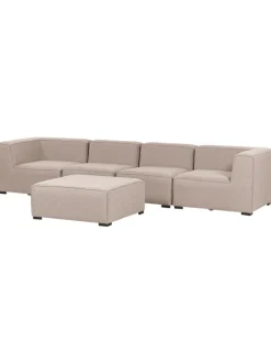 2-tlg Lounge Set AREZZO in Beige/Schwarz