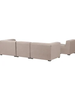 2-tlg Lounge Set AREZZO in Beige/Schwarz