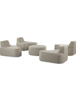 5-tlg Lounge Set FABRO in Grau