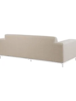 4-tlg Lounge Set ROVIGO in Beige/Weiß