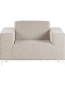 4-tlg Lounge Set ROVIGO in Beige/Weiß