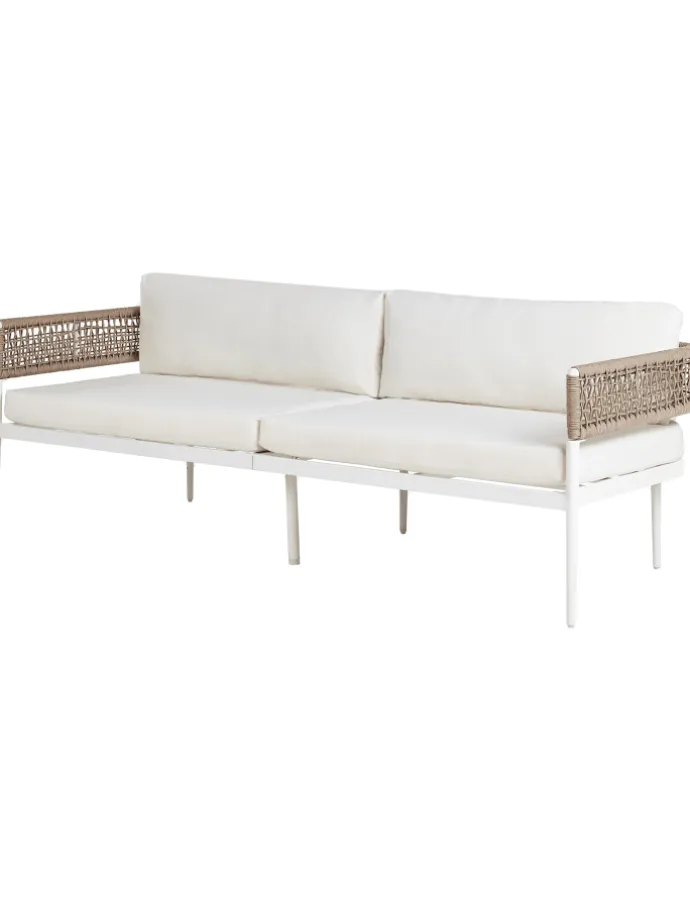 4-tlg Lounge Set SERLA in Weiß/Beige