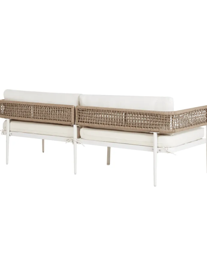 4-tlg Lounge Set SERLA in Weiß/Beige