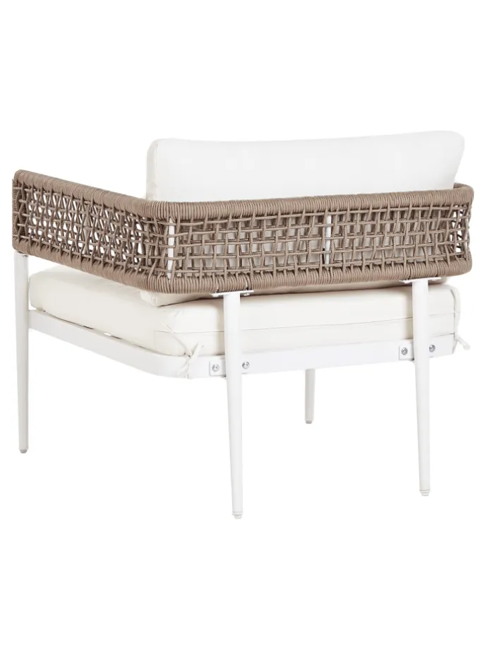 4-tlg Lounge Set SERLA in Weiß/Beige