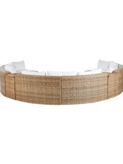 2-tlg Lounge Set SEVERO in Braun/Weiß