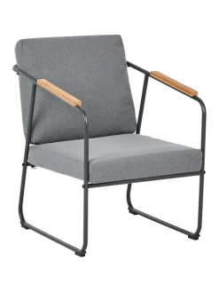 4-tlg Lounge Set VEZZANA in Grau/Schwarz/Braun