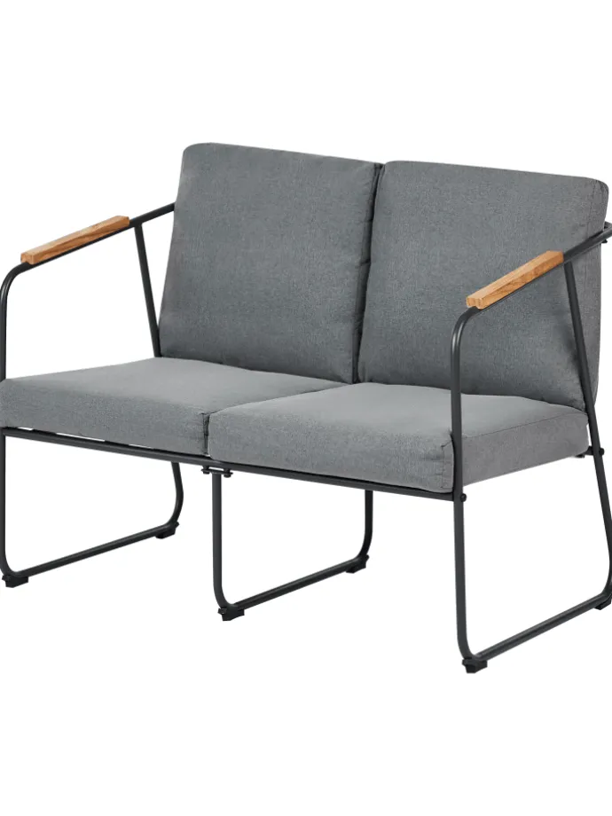 4-tlg Lounge Set VEZZANA in Grau/Schwarz/Braun