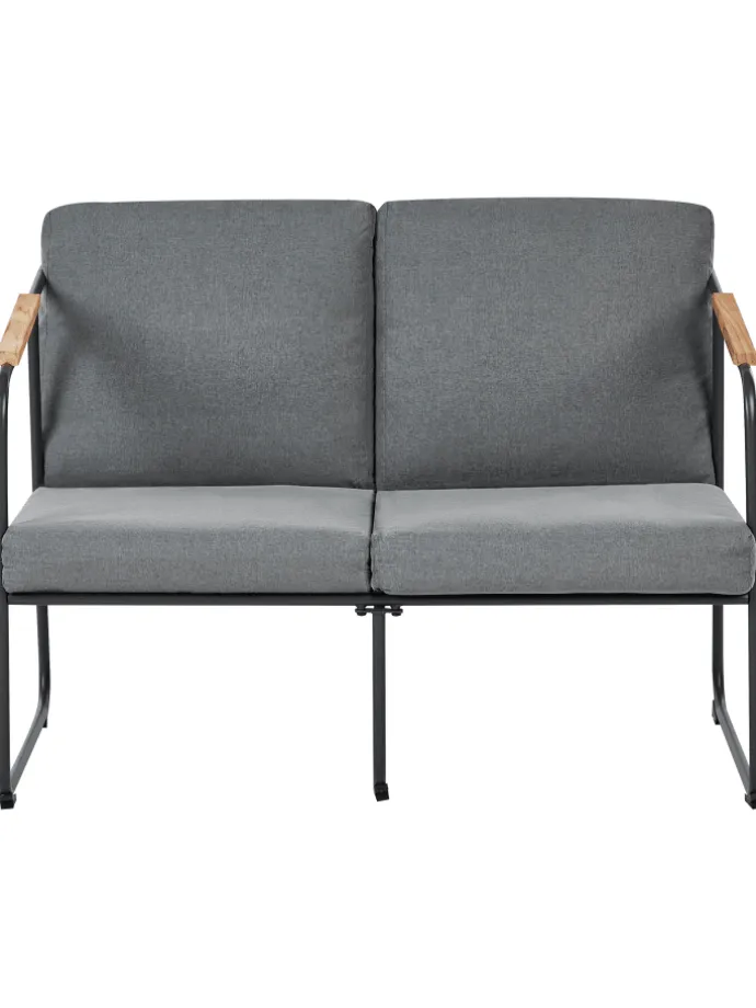 4-tlg Lounge Set VEZZANA in Grau/Schwarz/Braun